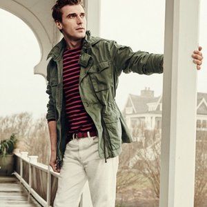J Crew Men's Utility Military Field Jacket Size M